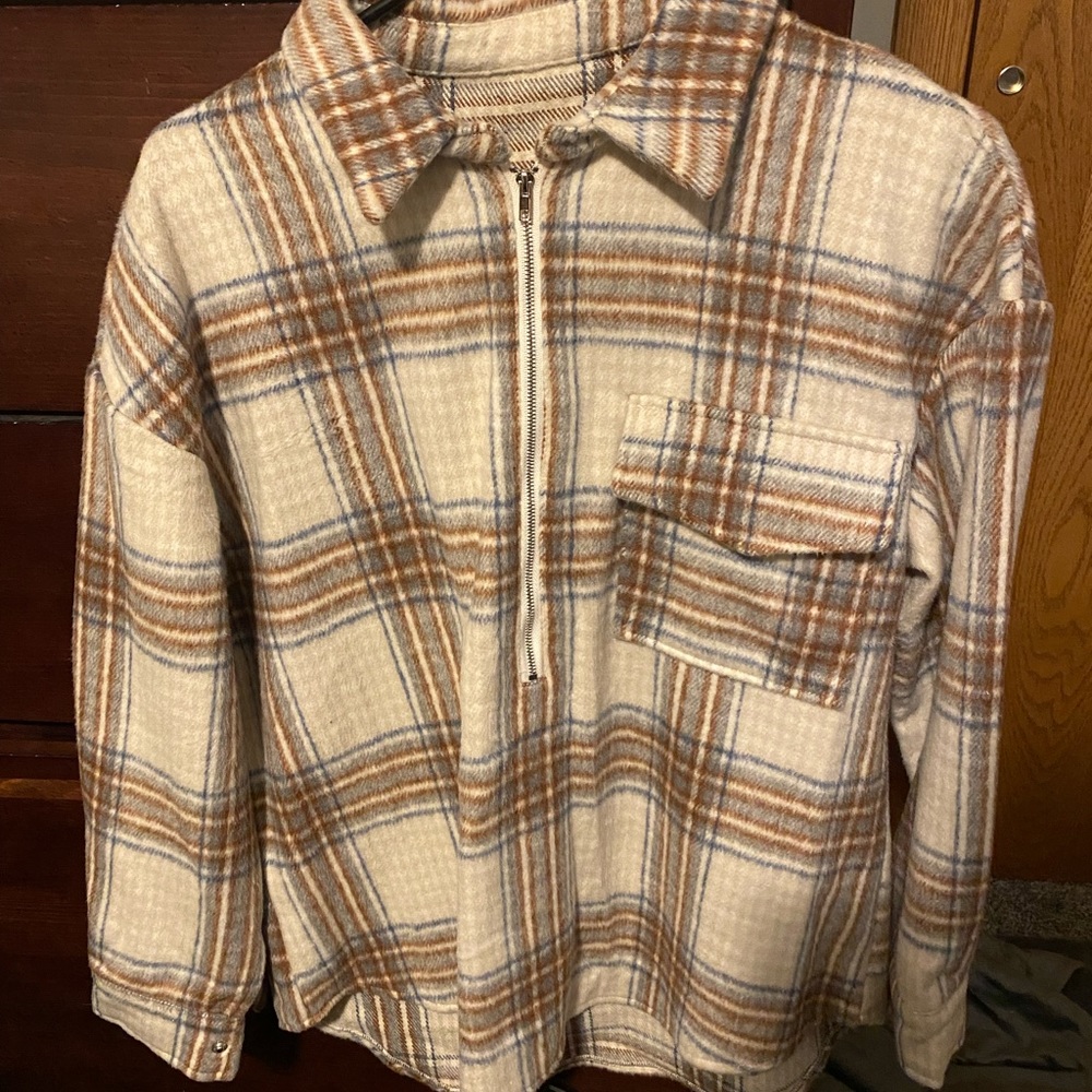 Shacket half zip